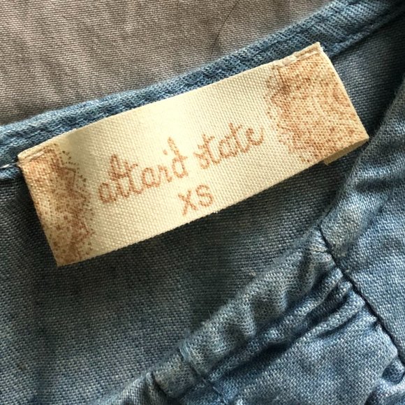Altar'd State Denim Ruffle Top - Picture 4 of 4